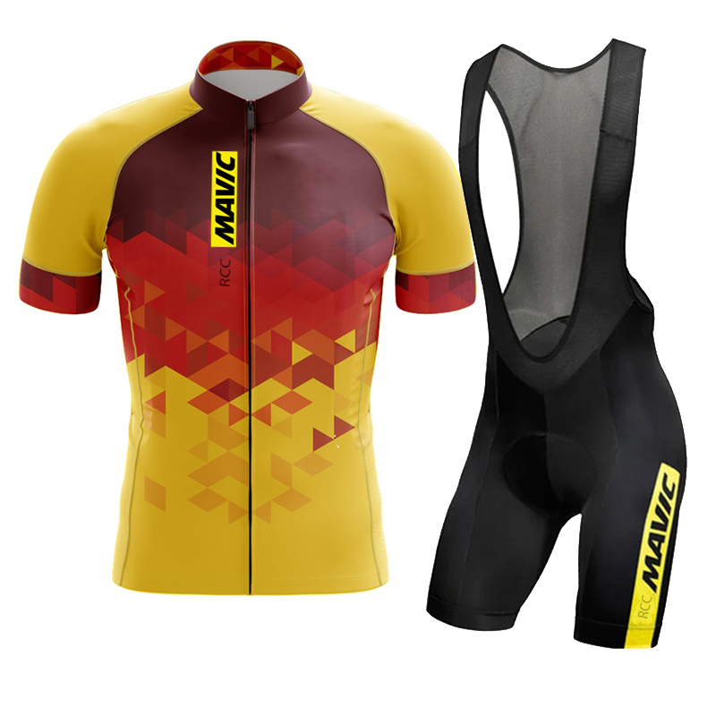 Race Bib - Mavic-トライアスロン用の男性用サイクリングセット,半袖衣類,よだれかけとショーツ,夏,2024