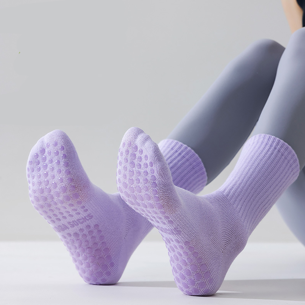 Sports Socks - 高品質レディースヨガソックス カラフルトレンドスポーツソックス プロ仕様 通気性 滑り止め ピラティス