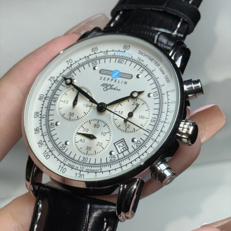 Running Watch - ファッション高級メンズ腕時計ツェッペリン三針秒針多機能タイミングビジネスとレジャー用クォーツ腕時計