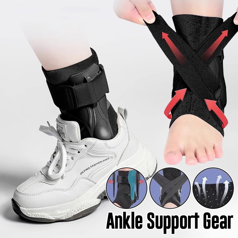 Ankle Brace - 1pc足首サポートギア足首捻挫ブレース回復調整可能な足首捻挫矯正装具スタビライザー足底筋膜炎ラップ