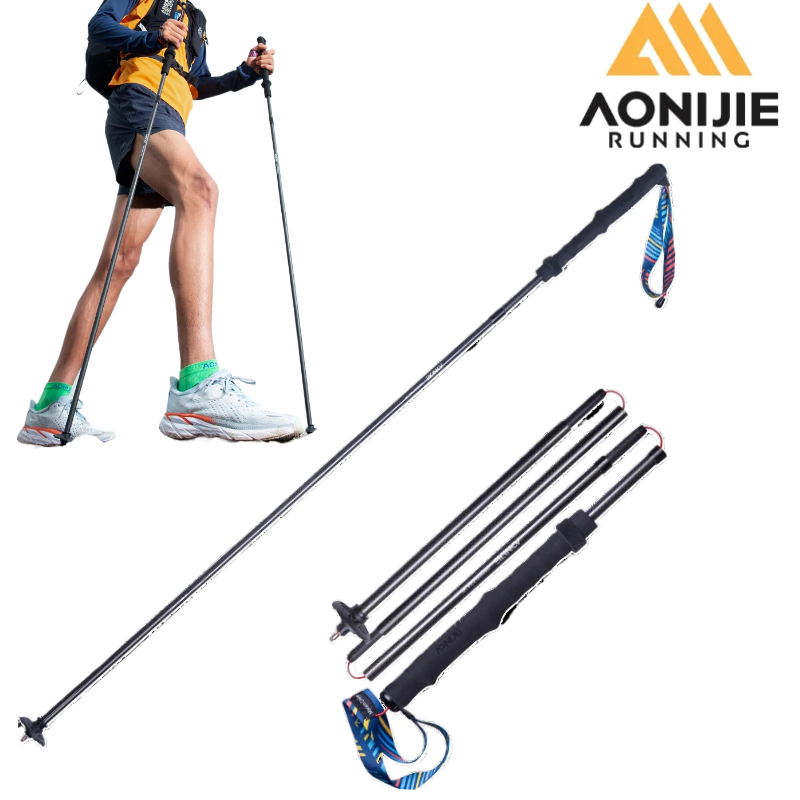 Trekking Pole Carbon - 2 個 AONIJIE 折りたたみ式アウトドアクイックロックハイキングポール高さ 155 センチメートルから