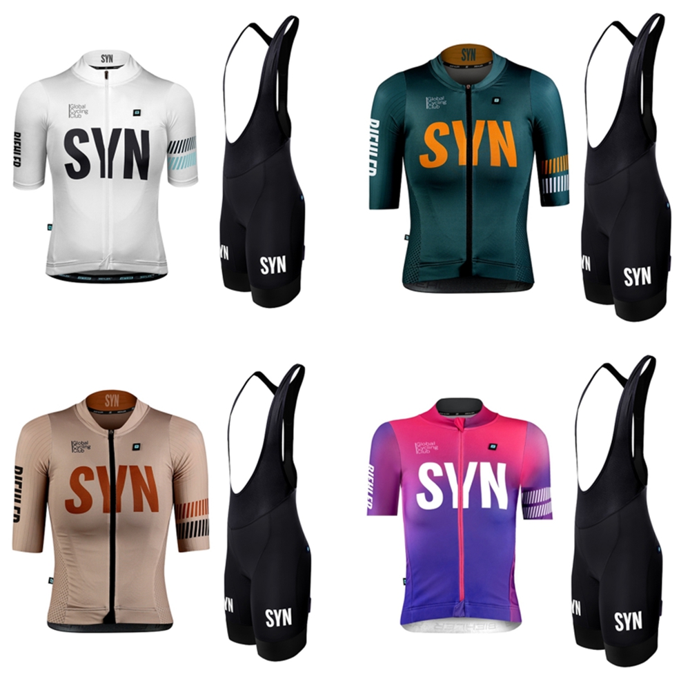 Race Bib - シンジケートチーム-女性用サイクリングセット,半袖ジャージとビブショーツ,プロのレーシングバイクウェア,サマースーツ