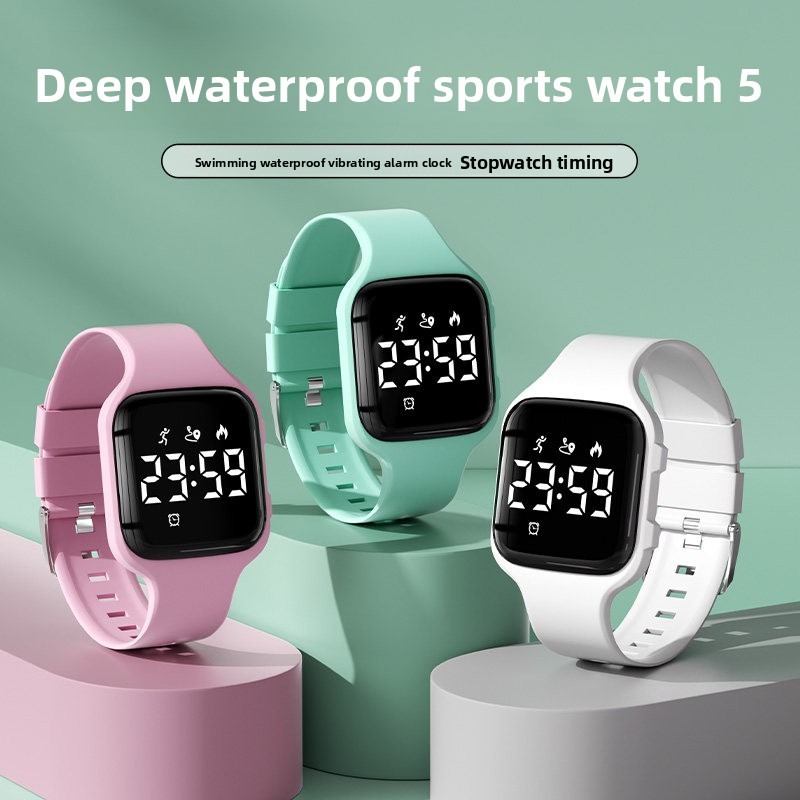 Running Watch - 2026 新しい女性ナイトランニングフィットネス歩数計腕時計 30 メートル防水 LED ライト振動アラームストップウォッチスポーツブレスレット