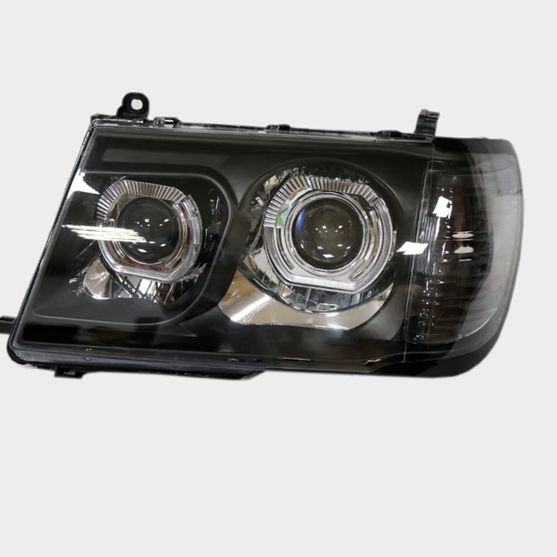 Running Headlamp - トヨタLC100ランドクルーザー4500用フルLEDヘッドランプアセンブリ4700バイキセノンプロジェクターレンズU型デイタイムランニングライト
