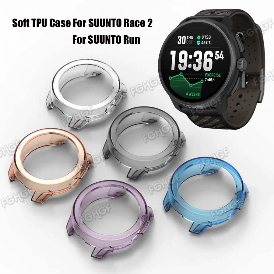 Running Watch - 保護ケースカバー Suunto Race 2 スマートウォッチ用ソフト TPU