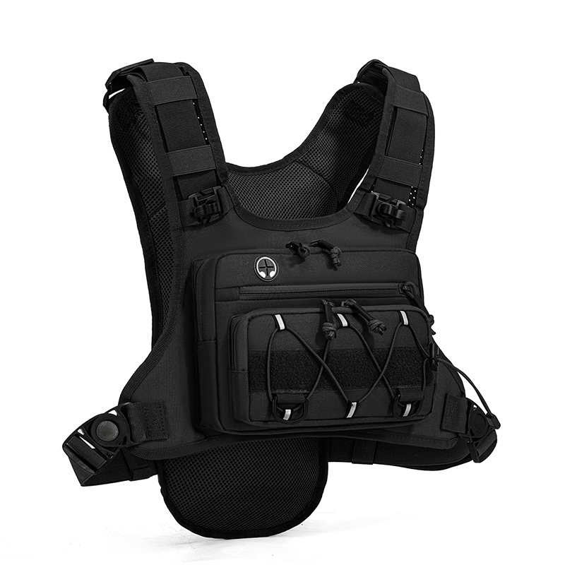 Hydration Vest - タクティカルバッグ フロントチェストリグベスト バックパック キャンプ、ハンティング、ランニング、サイクリング用 反射素材付き トラベル
