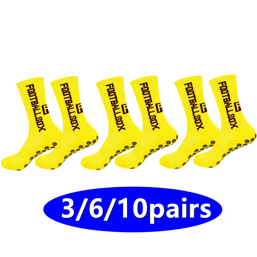 Sports Socks - 3/6/10 ペアメンズレディースアンチスリップスポーツグリップソックスサイクリングランニングハイキングテニススケートボードタオル底通気性靴下