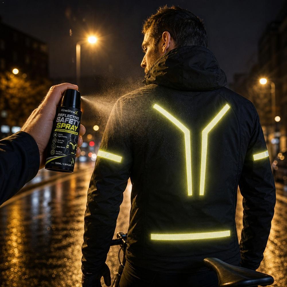 Running Visibility Gear - 夜間反射安全スプレー高視認性コーティング塗料、サイクリング、ランニング、バックパック、ヘルメット、衣類、夜間通勤用ギア