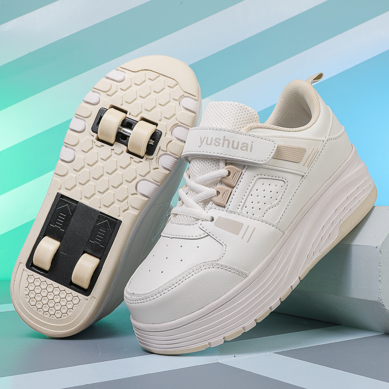 Running Shoes Men - 男の子向けの四輪ローラーブレード、学生や子供向けの目立たない四輪自動ローラーブレード、車輪付き。
