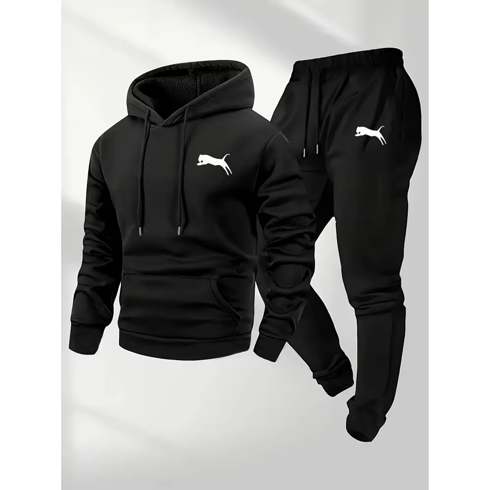 Joggers Pants - 2026年売れ筋メンズフード付きスウェット＆パンツセットカジュアルトラックスーツストリートウェアスポーツウェアフィットネスジョガー服上下セット