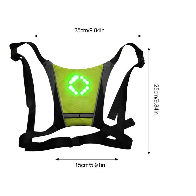 LEDリモコン式安全ベスト、ターンシグナルライト、高視認性警 - Running Visibility Gear のレビューと価格