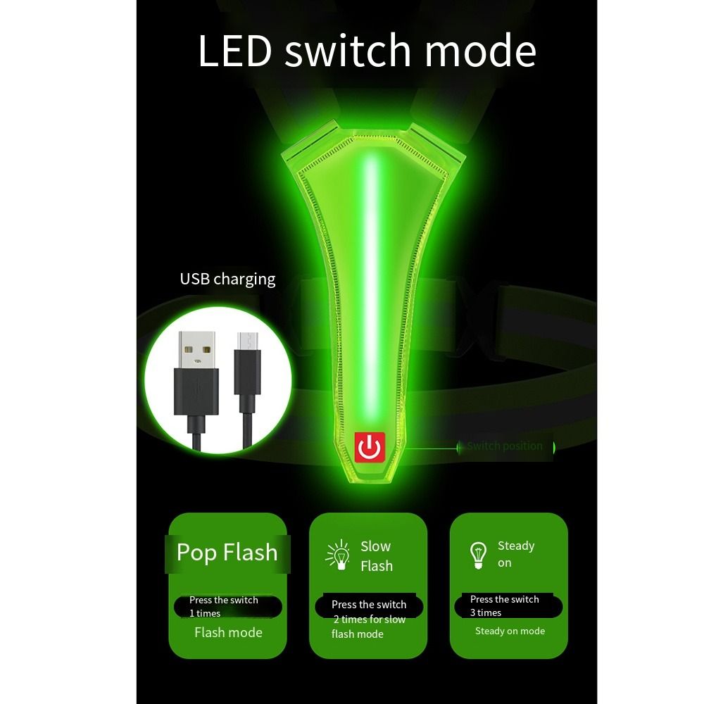 USB充電式LED反射ベスト。高視認性反射ストラップ付き。ラ - Running Visibility Gear のレビューと価格