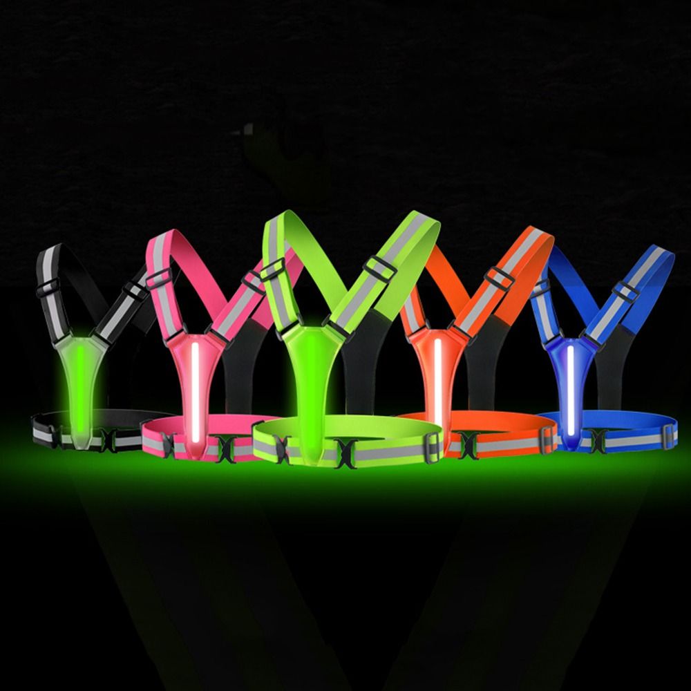 USB充電式LED反射ベスト。高視認性反射ストラップ付き。ラ - Running Visibility Gear のレビューと価格