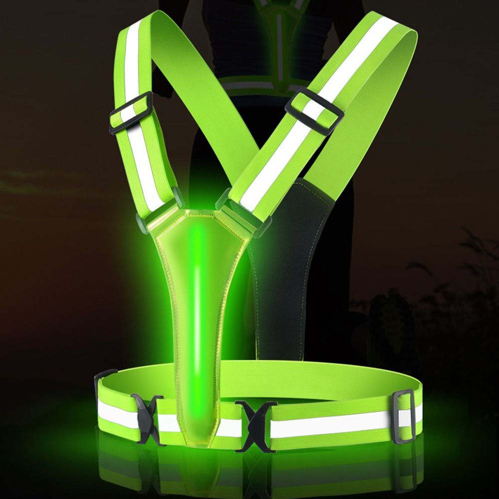 USB充電式LED反射ベスト。高視認性反射ストラップ付き。ラ - Running Visibility Gear のレビューと価格