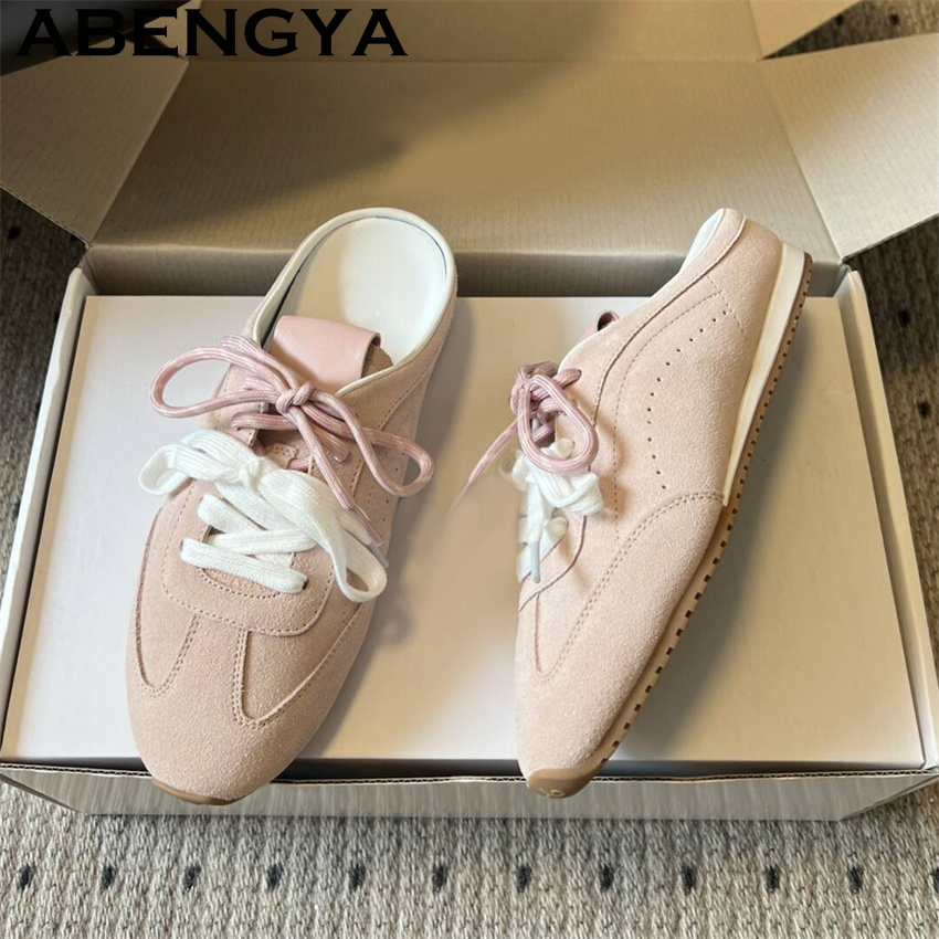女性のレースアップカジュアルフラットスリッパ夏通気性快適ラン - Running Shoes Women のレビューと価格