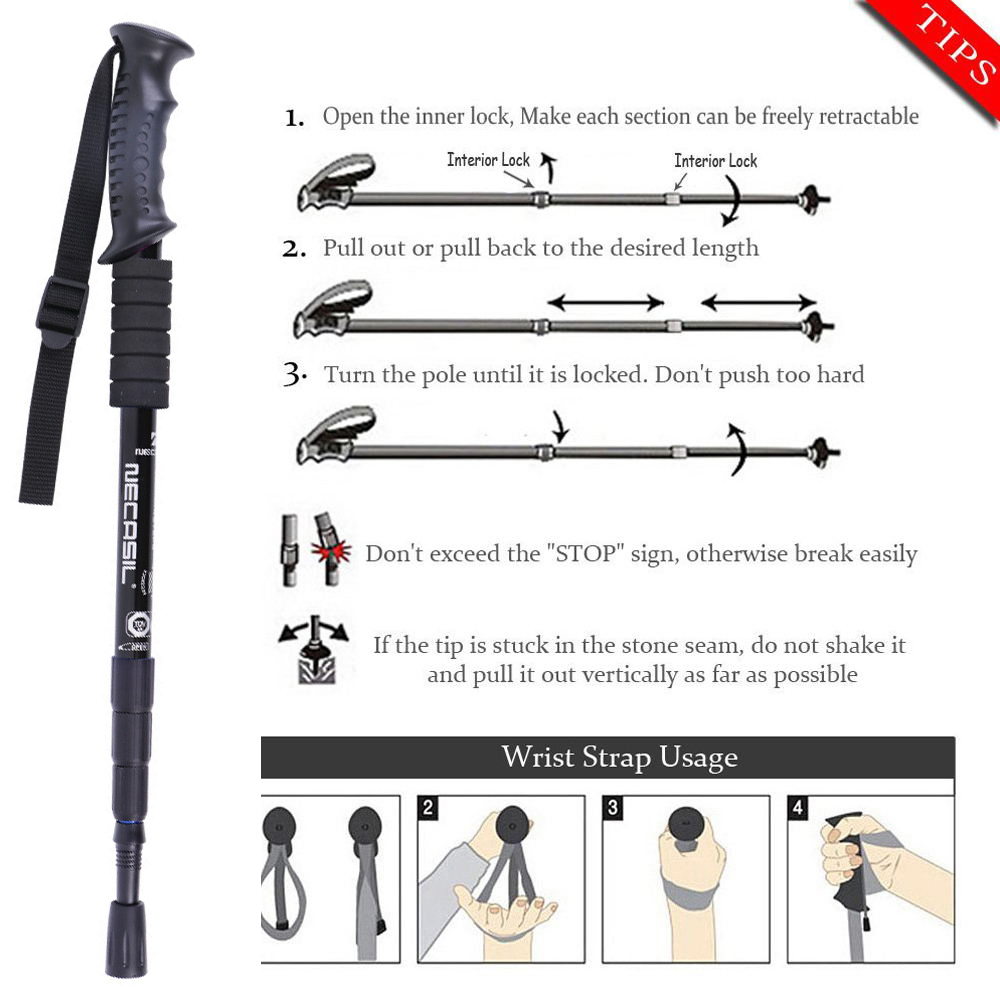 2本セット トレッキングポール ハイキングスティック ノルデ - Trekking Pole Carbon のレビューと価格