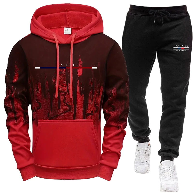 メンズセット/フーディー/パンツ 秋冬 フード付きスウェット - Joggers Pants のレビューと価格