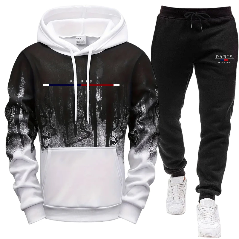 メンズセット/フーディー/パンツ 秋冬 フード付きスウェット - Joggers Pants のレビューと価格