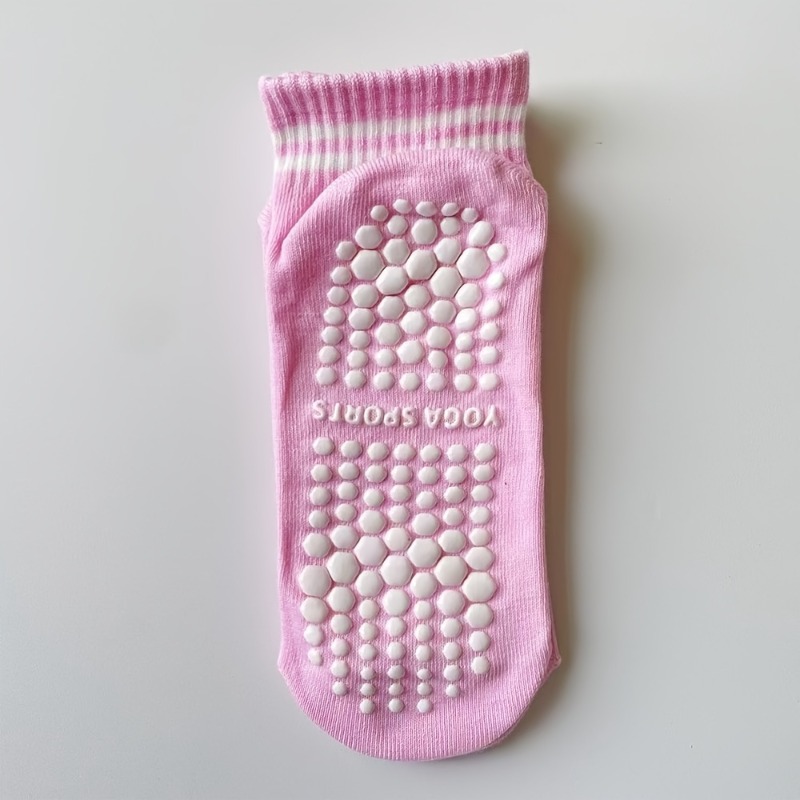 1/5 ペア女性用シリコンアンチスリップピラティスヨガソック - Sports Socks のレビューと価格