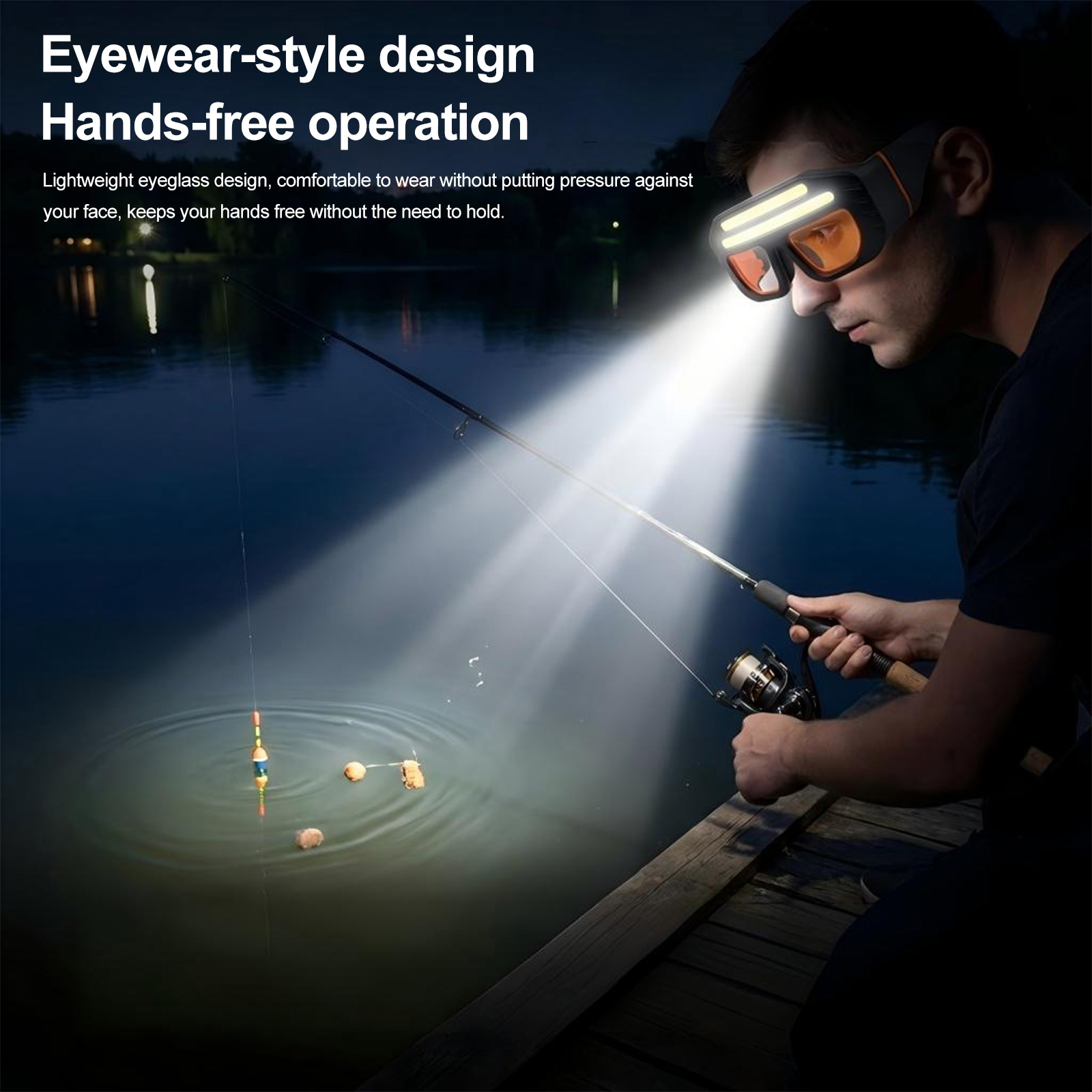 LED COB ダブル光源保護眼鏡 IPX4 防水ヘッドライ - Running Headlamp のレビューと価格