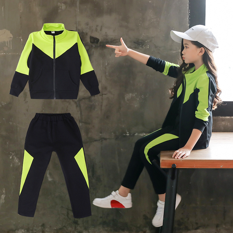 春秋子供服女の子長袖スポーツスーツジャケット + パンツ 2 - Running Gear Kids のレビューと価格