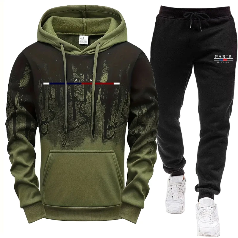 メンズセット/フーディー/パンツ 秋冬用 フード付きスウェッ - Joggers Pants のレビューと価格