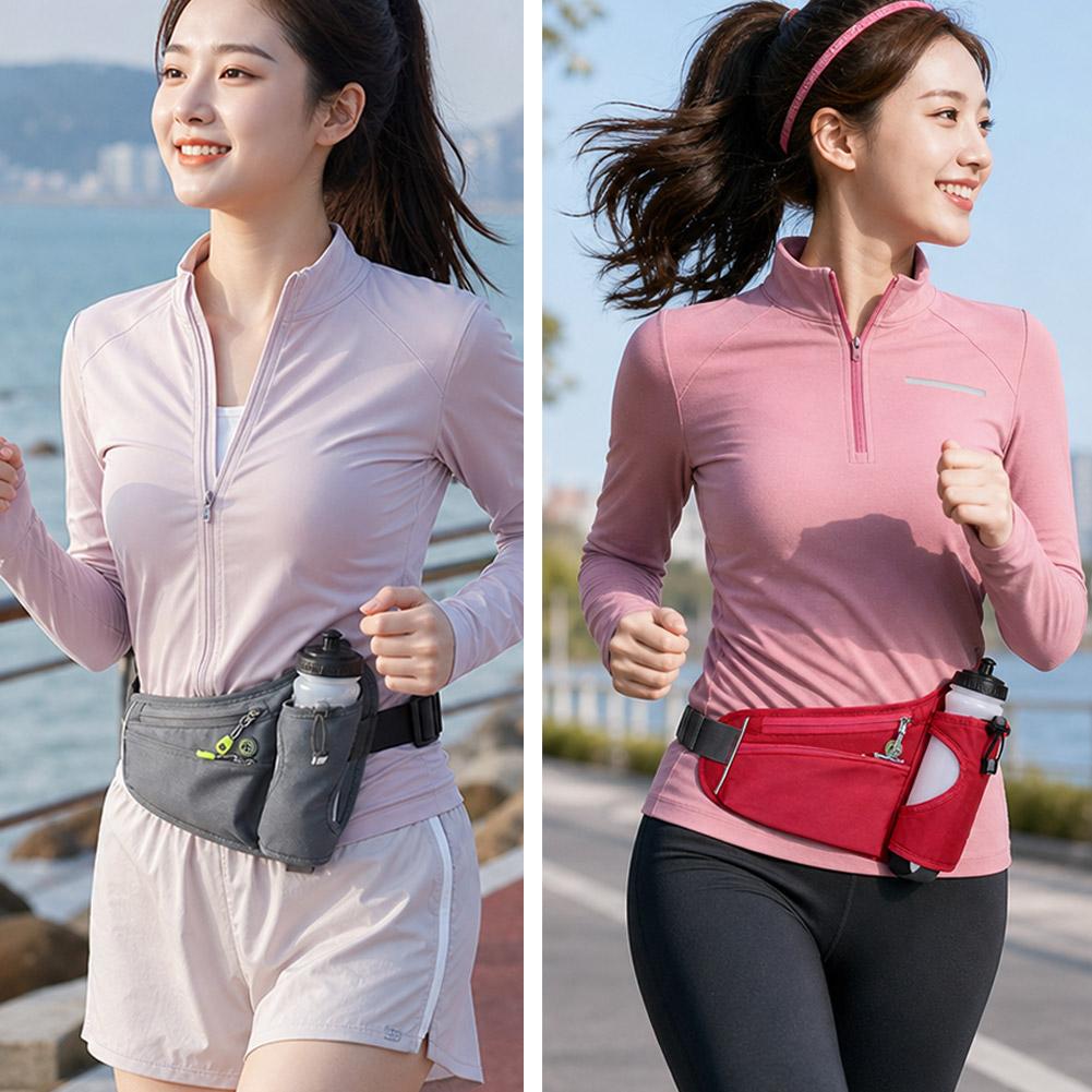 ウォーターボトルホルダー付きファニーパック、延長ストラップ付 - Running Belt のレビューと価格