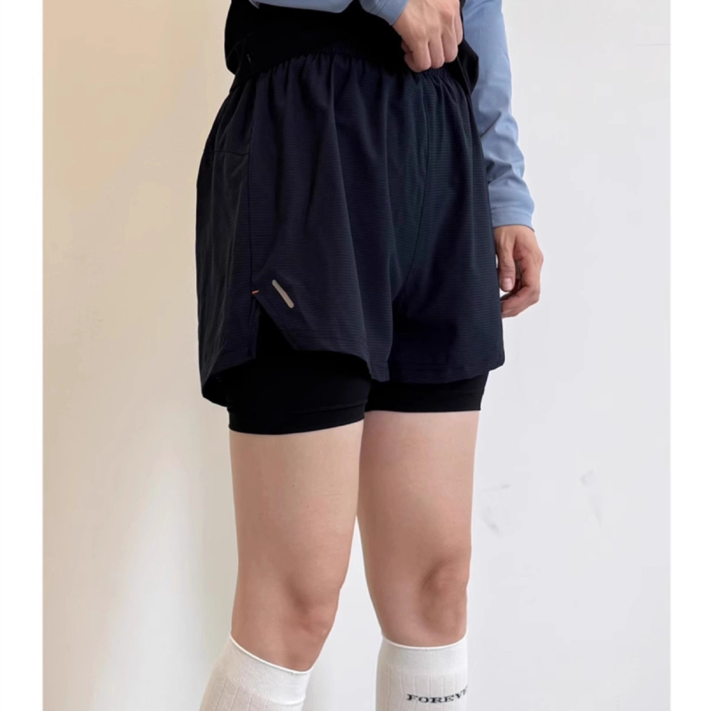 女性用2in1フィットネスショーツ、高弾性ヨガパンツ、速乾性 - Running Gear Junior のレビューと価格