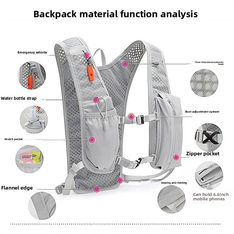 ランニングフォンバッグアウトドアハイキングベストバッグサイク - Hydration Vest のレビューと価格