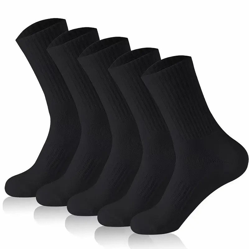 5/10/20 ペア男性ソリッドカラーラウンドネックソックス - Sports Socks のレビューと価格