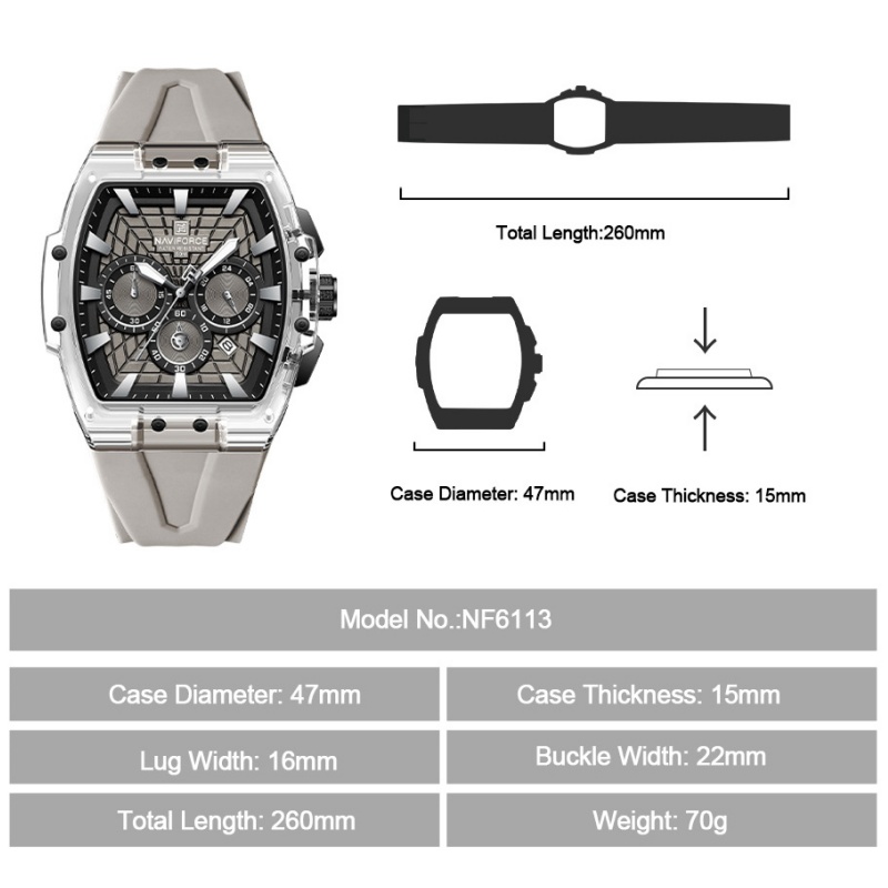 NAVIFORCE メンズ 5ATM防水多機能クロノグラフ腕 - Running Watch のレビューと価格