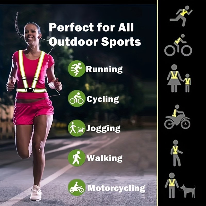 高視認性反射安全ベストジャケット夜間ランニングスポーツ高地作 - Running Visibility Gear のレビューと価格