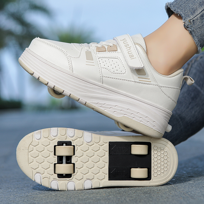 男の子向けの四輪ローラーブレード、学生や子供向けの目立たない - Running Shoes Men のレビューと価格